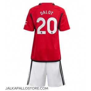 Manchester United Diogo Dalot #20 Kotipaita Lapsille 2023-24 Lyhythihainen (+ shortsit)